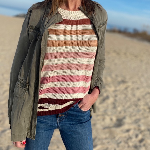 Last 1! NWT Lightweight Striped Sweater - Picture 4 of 8